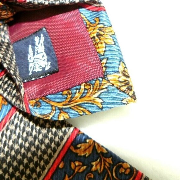 Burberrys of London Necktie 100% Silk Filigree 58" - Picture 7 of 8